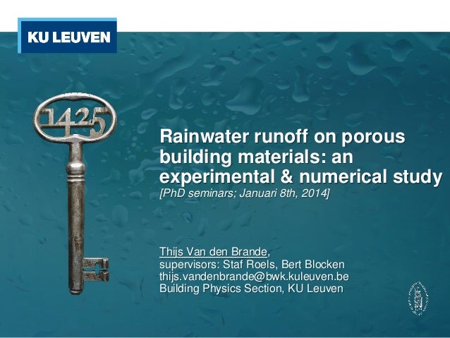 Phd thesis on rainwater harvesting methods