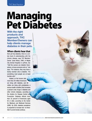 Tvc april17 on pet diabetes, a1c for cats and dogs