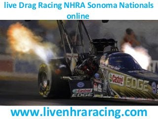 live Drag Racing NHRA Sonoma Nationals
online
www.livenhraracing.com
 