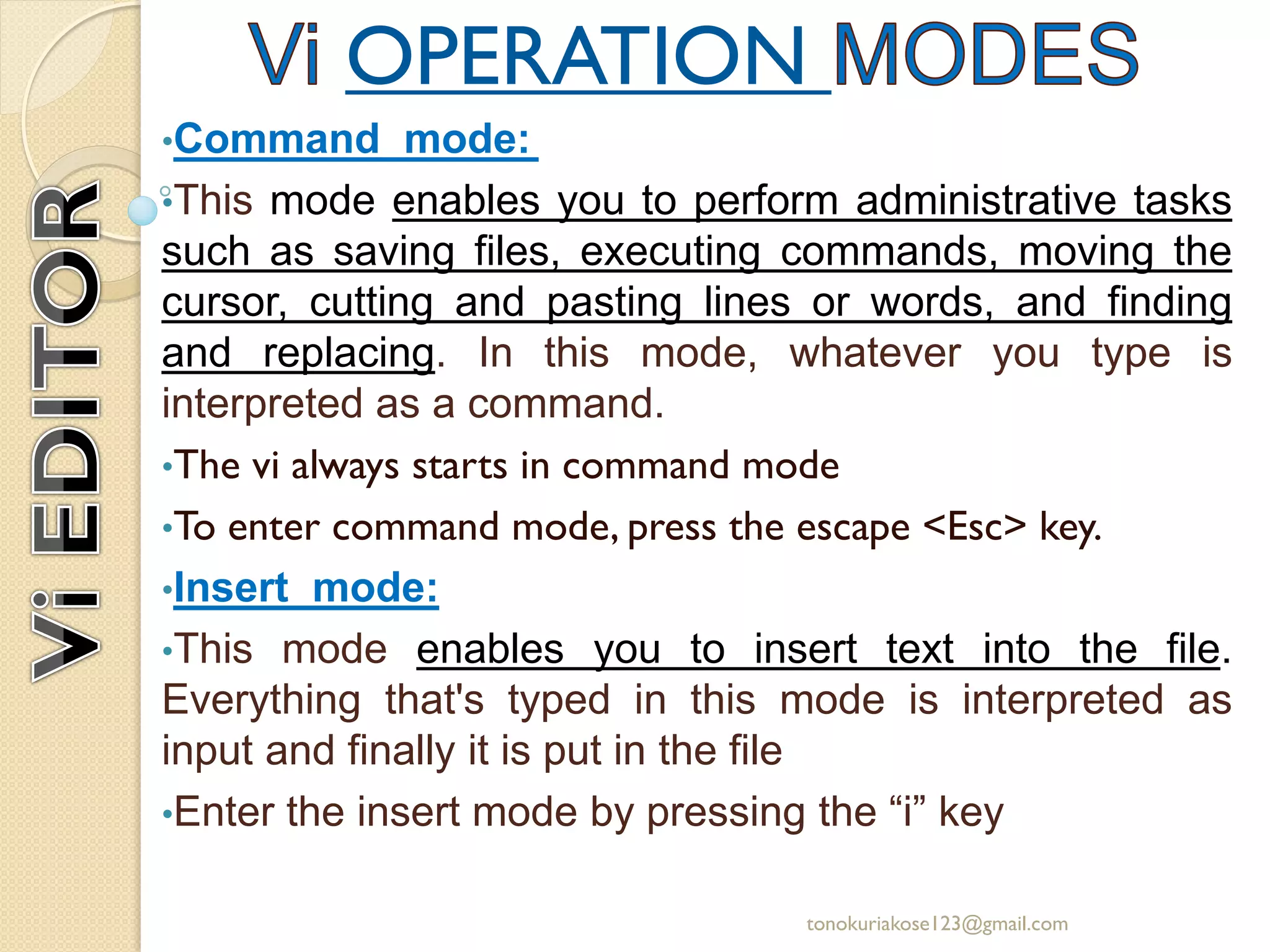 Vi editor Linux Editors | PDF