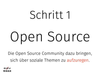 Gelernte Hilflosigkeit 
! 
'+-A7 
‣ Nonprofit groups’ media exposure was ineffective and not proactive 
‣ Individuals felt powerless to influence policies and politics 
‣ Online participation could not translate into action or collaboration 
‣ Open-source communities cared little for social issues 
‣ Generation gaps prevented offline and online activists from collaborating 
➡ NGOs Medienpräsenz war wenig wirksam und nicht proaktiv 
➡ Individuen fühlten sich der Politik gegenüber machtlos 
➡ Online-Teilnahme konnte nicht in Offline-Aktion übersetzt werden 
➡ Open-Source-Communities kümmerten sich wenig um soziale Fragen 
➡ Eine Kluft zwischen den Generationen verhinderte die 
Zusammenarbeit zwischen Offline-und Online-AktivistInnen 
  