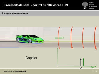 frec
fo
Procesado de señal - control de reflexiones FDM
Receptor en movimiento
Doppler
 