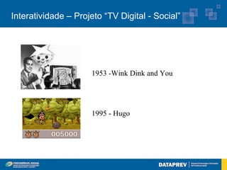 Interatividade – Projeto “TV Digital - Social”




                     1953 -Wink Dink and You




                     1995 - Hugo
 