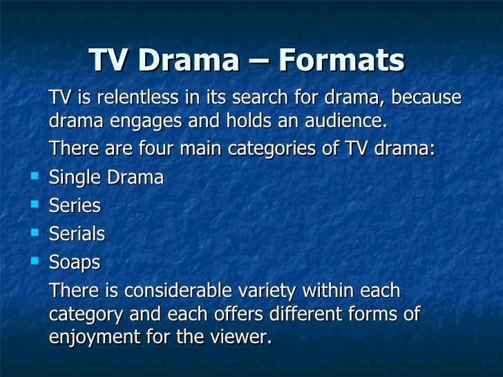 Tv Drama Formats