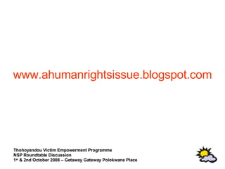 www.ahumanrightsissue.blogspot.com 
