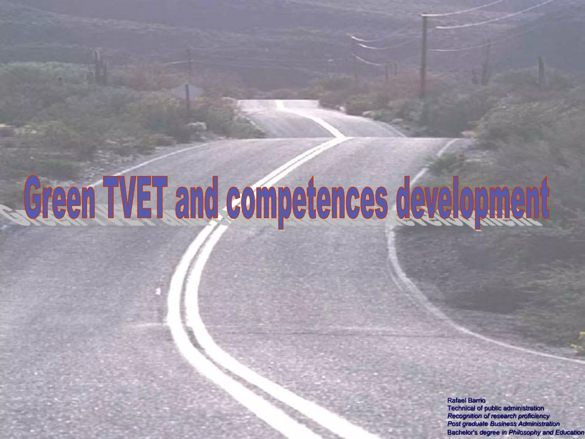Tvet for green development | PPTX