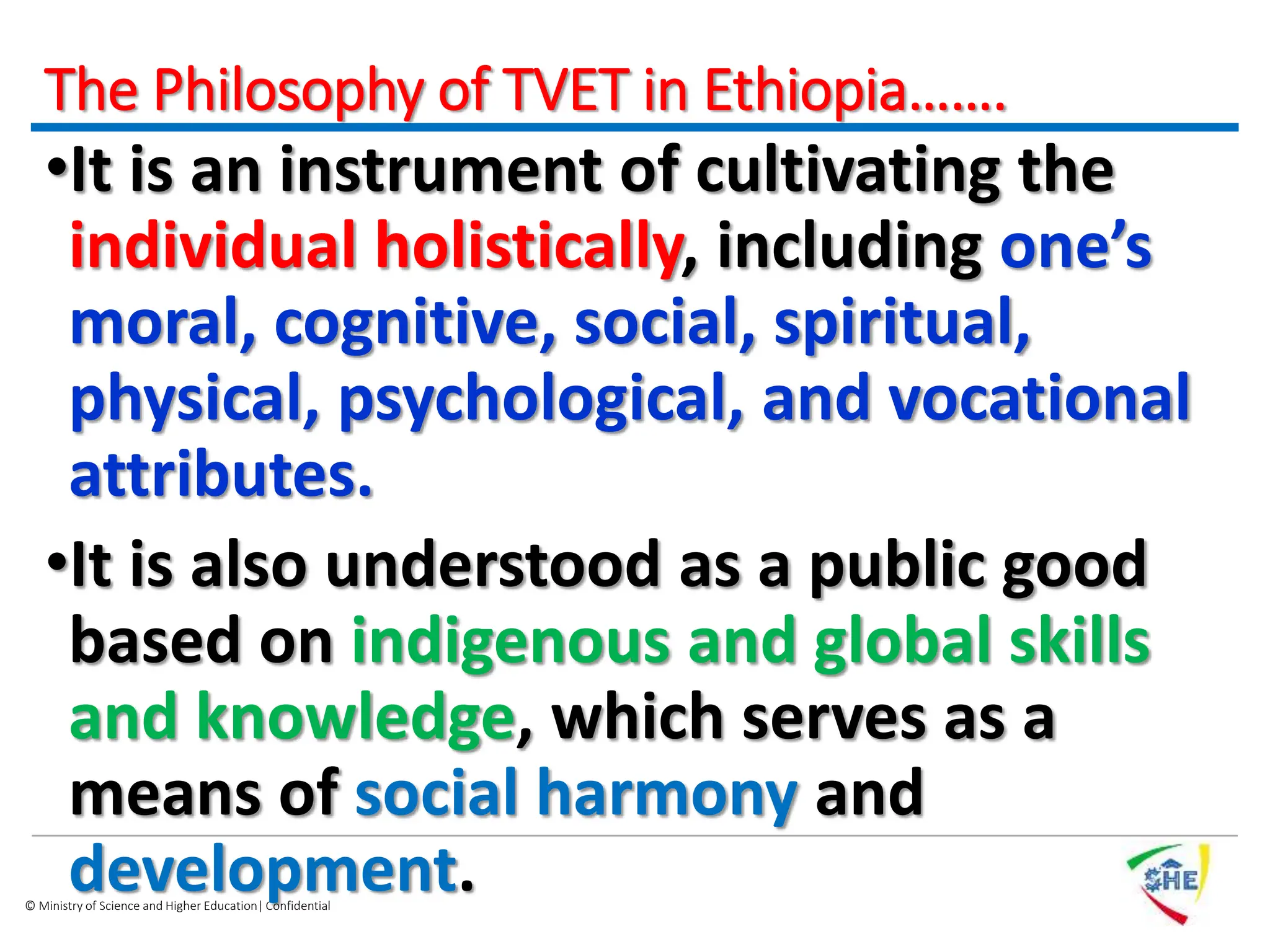 TVET Policy and Strategy on Core point ppt | PPT