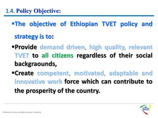 TVET Policy and Strategy on Core point ppt | PPT