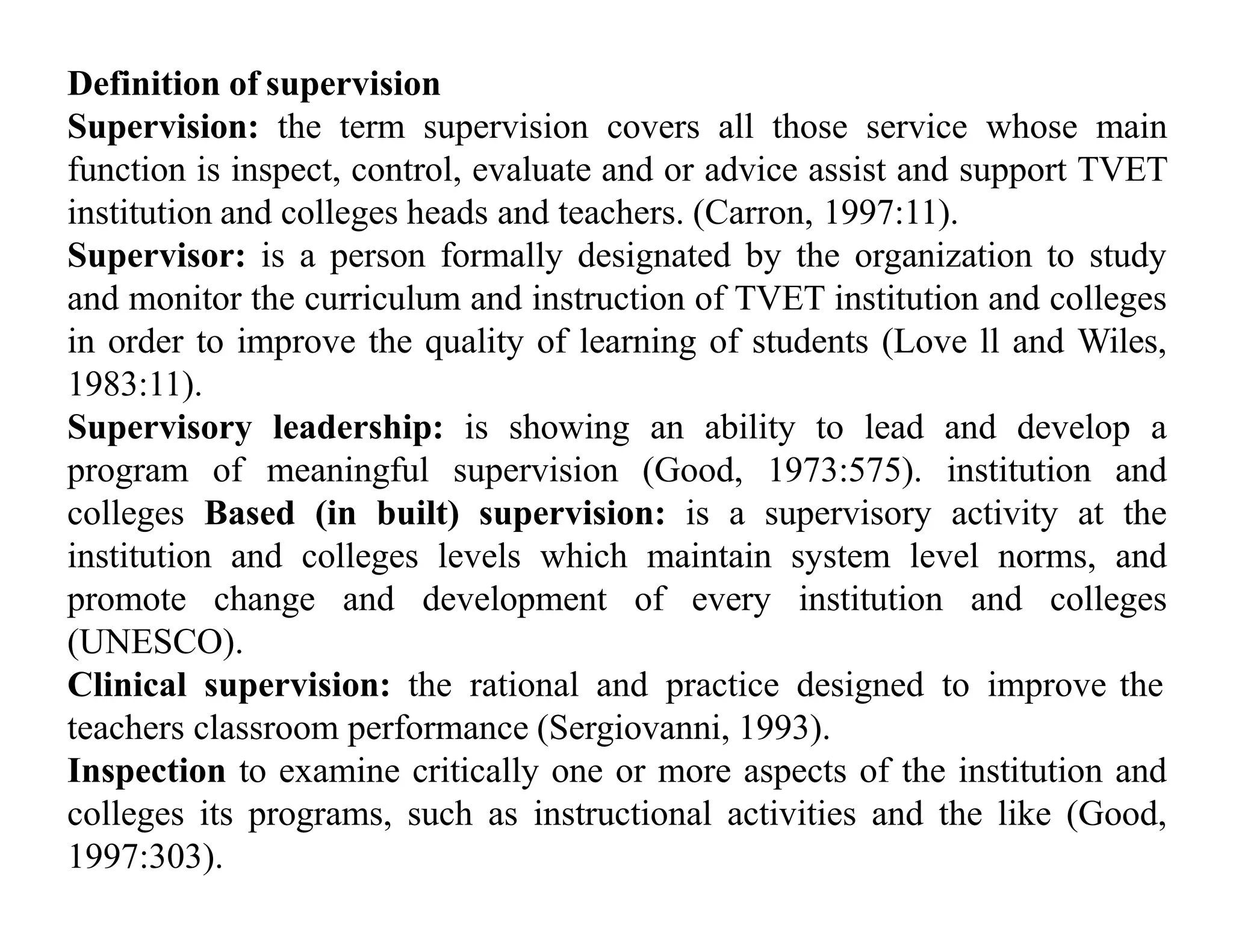 Supervision Def Tvet supervision 1(6)lll | PDF