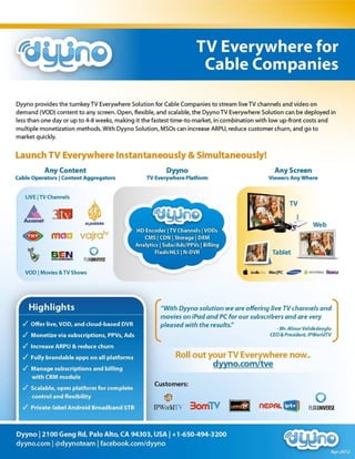 TV Everywhere for Cable Companies