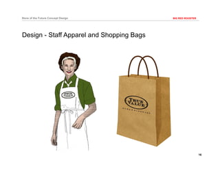 16
BIG RED ROOSTERStore of the Future Concept Design
Design - Staff Apparel and Shopping Bags
 