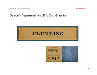 21
BIG RED ROOSTERStore of the Future Concept Design
Design - Department and End Cap Graphics
 