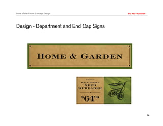 30
BIG RED ROOSTERStore of the Future Concept Design
Design - Department and End Cap Signs
 