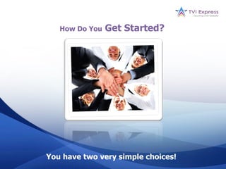 How Do You   Get Started?




You have two very simple choices!
 