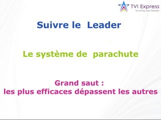 Suivre le  Leader   Le  système  de  parachute Grand saut :  les plus efficaces dépassent les autres 