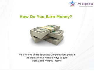 How Do You Earn Money?  We offer one of the Strongest Compensations plans in the Industry with Multiple Ways to Earn  Week...