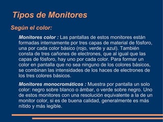 Tarjetas Gráficas y Monitores