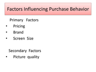 Consumer PerceptionEasy to useEconomicGood qualitySleekStructural add-ons Word of mouth Technical features DurabilityGround realityAdd on facilities13