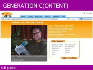 GENERATION C(ONTENT) Self-publish 