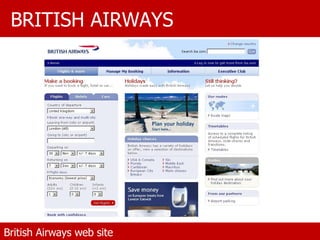 BRITISH AIRWAYS British Airways web site 