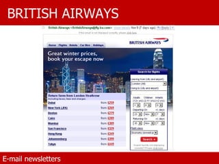 BRITISH AIRWAYS E-mail newsletters 
