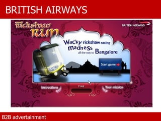 BRITISH AIRWAYS B2B advertainment 