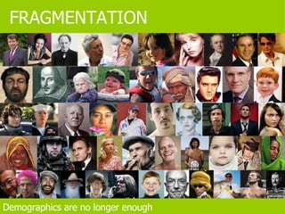 Demographics are no longer enough FRAGMENTATION 