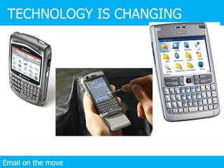 Email on the move TECHNOLOGY IS CHANGING 