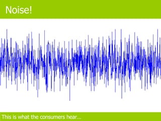 Noise! This is what the consumers hear… 