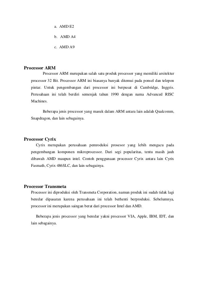 Makalah Perkembangan Processor