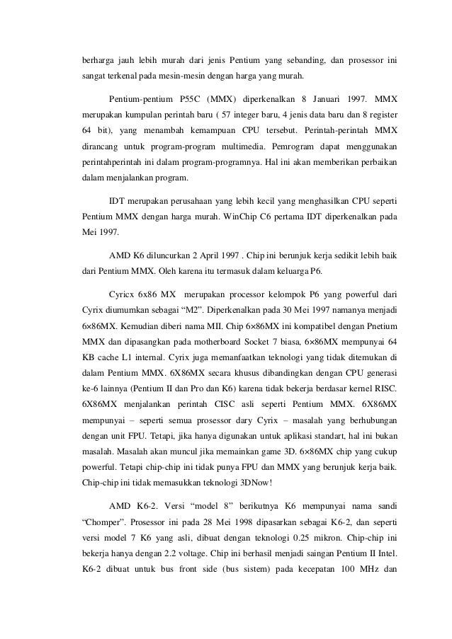 Makalah Perkembangan Processor
