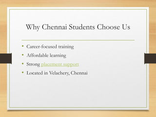 Best Software Training Institute in Chennai with Placement Support | PDF