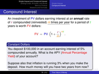 Compounded Money Value Time Value of Money | PDF