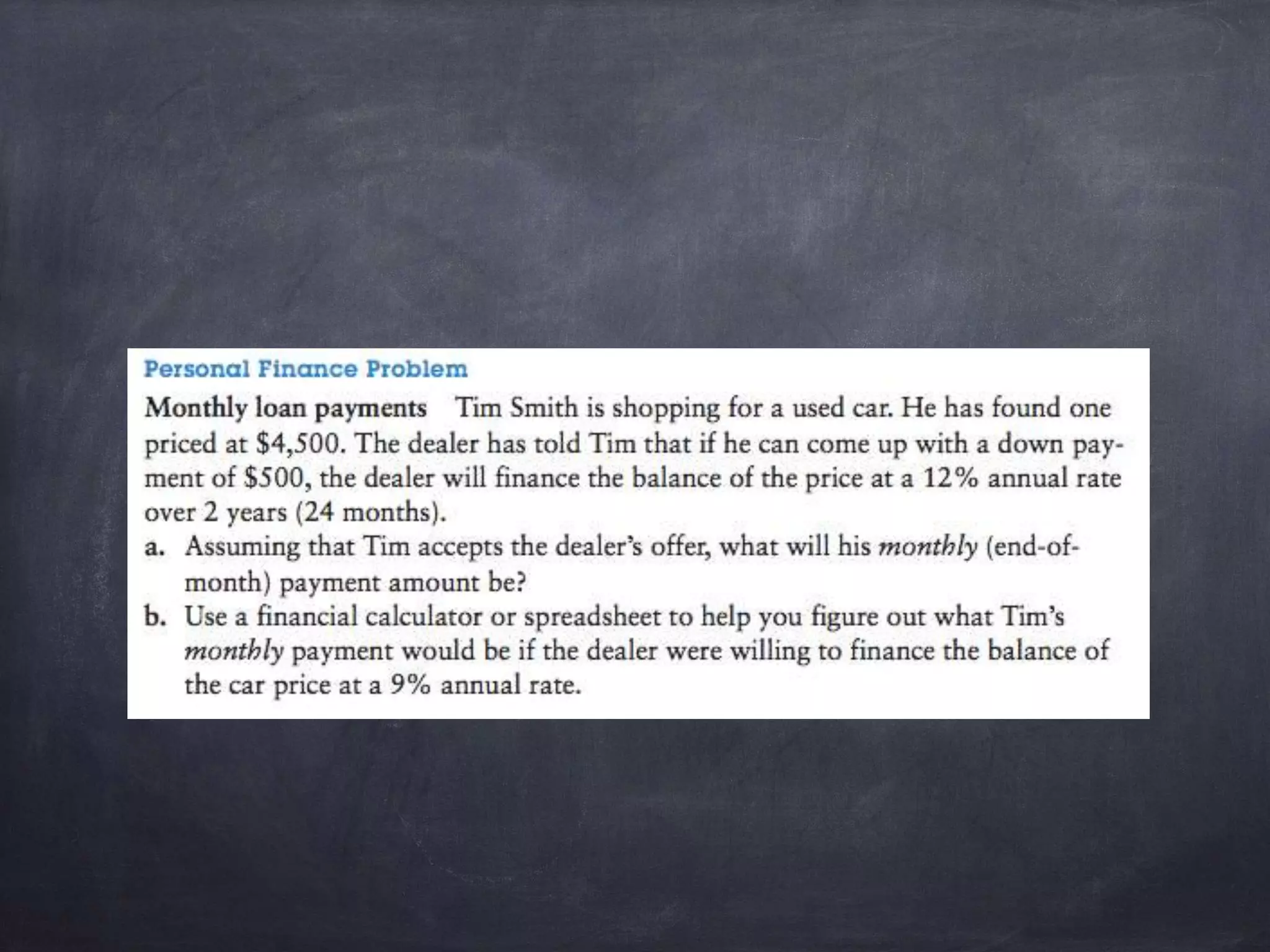 Time Value of Money Seatwork