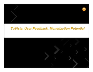 TuVista. User Feedback. Monetization Potential
 