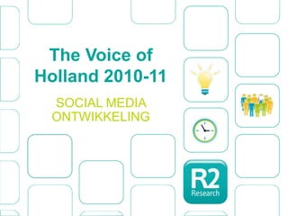The Voice of
Holland 2010-11
 SOCIAL MEDIA
 ONTWIKKELING
 