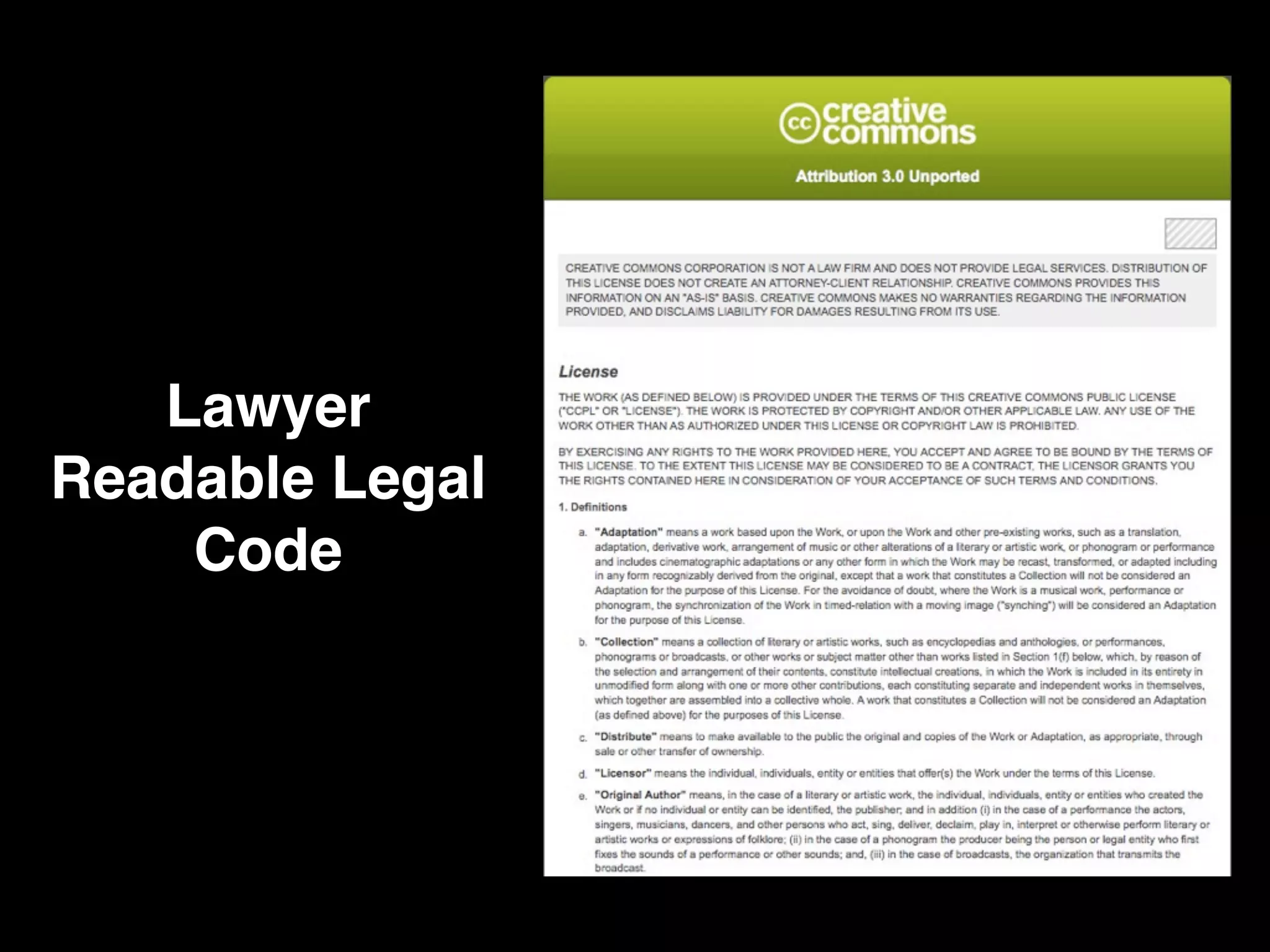 Lawyer
Readable Legal
    Code
 