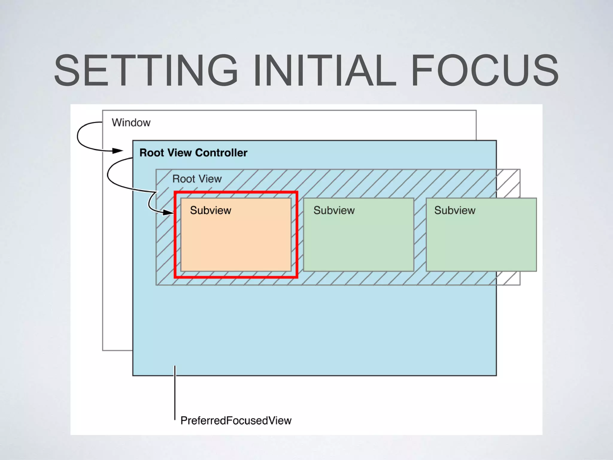 SETTING INITIAL FOCUS
 