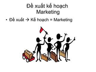 Đề xuất kế hoạch  Marketing Đề xuất    Kế hoạch = Marketing 