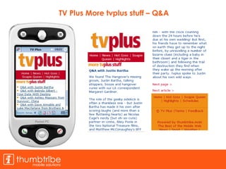 TV Plus More tvplus stuff – Q&A 
