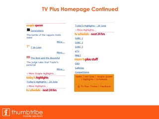 TV Plus Homepage Continued 