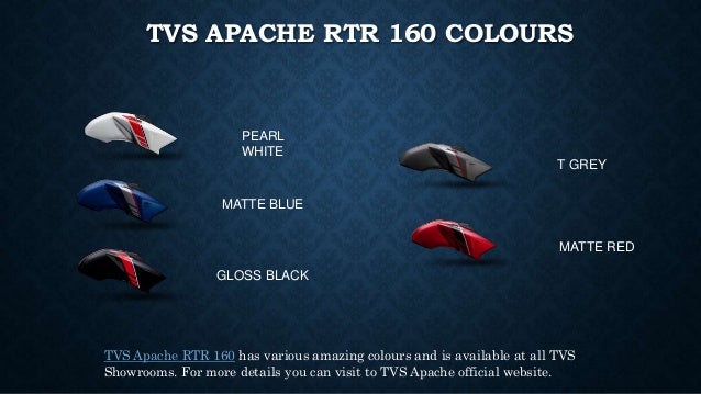 Black Matte Blue Tvs Apache Rtr 160 New Model Colours