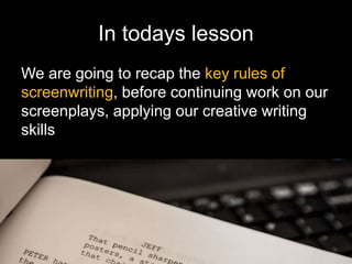 Film script - workshop | PPTX