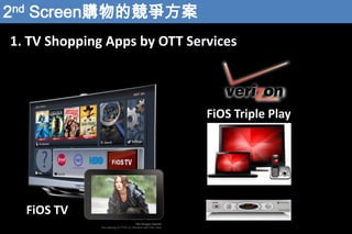2nd Screenُĸ
1. TV Shopping Apps by OTT Services

FiOS Triple Play

FiOS TV

 