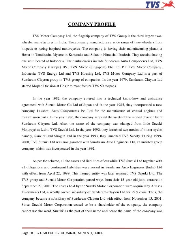 TVS MOTORS COMPANY PROFILE EPUB TVS MOTORS COMPANY PROFILE EPUB