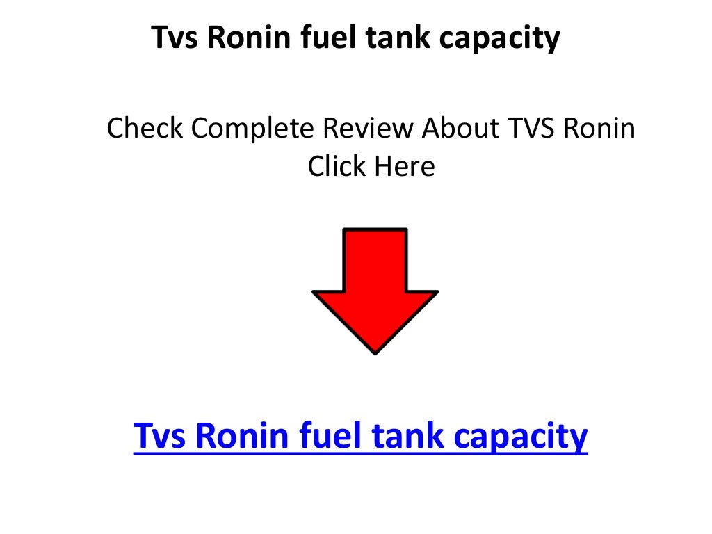 tvs ronin fuel tank capacity
