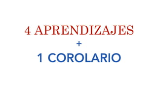 4 APRENDIZAJES
+
1 COROLARIO
 