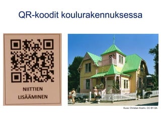 QR-koodit koulurakennuksessa
Kuva: Christian Koehn, CC BY-SA
 