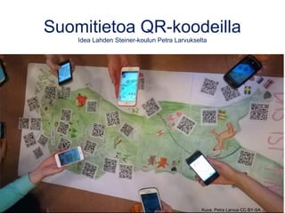 Suomitietoa QR-koodeilla
Idea Lahden Steiner-koulun Petra Larvukselta
Kuva: Petra Larvus CC BY-SA
 