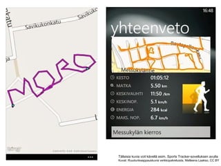 Tällaisia kuvia voit kävellä esim. Sports Tracker-sovelluksen avulla
Kuvat: Ruudunkaappauskuvia verkkopalveluista, Matleena Laakso, CC BY
 